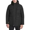 Kenneth Cole New York Oxford Water Resistant Parka In Black