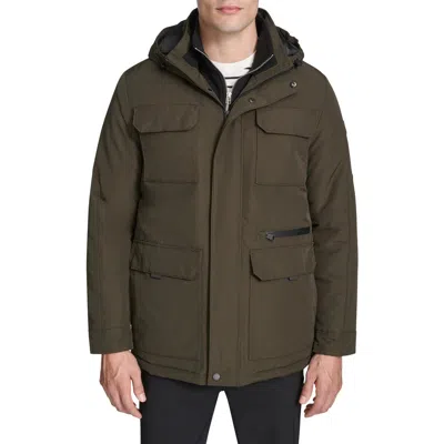 Kenneth Cole New York Oxford Water Resistant Parka In Green