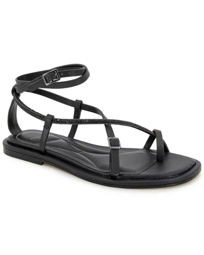 Kenneth Cole New York Paros Jewel Leather Sandal In Black