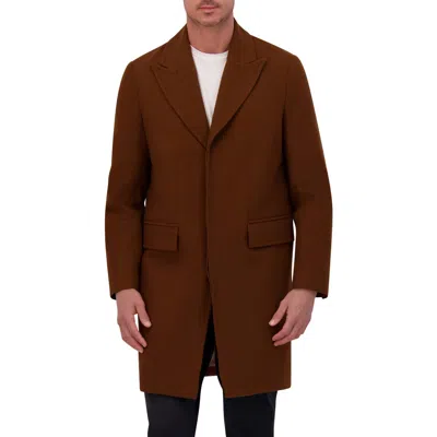 Kenneth Cole New York Peak Lapel Coat In Rust