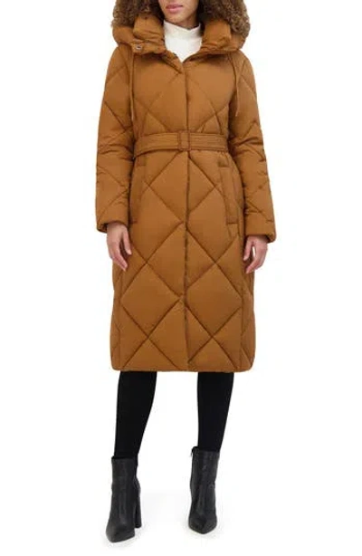 Kenneth Cole New York Powder Touch Matte Quilted Jacket In Amber