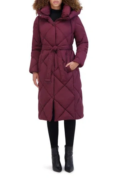 Kenneth Cole New York Powder Touch Matte Quilted Jacket In Wine