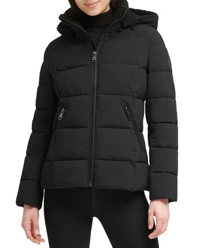 Kenneth Cole New York Puffer Jacket In Black
