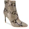 Kenneth Cole New York Quincy Womens Snake Print Man Made Mid-calf Boots In Gray