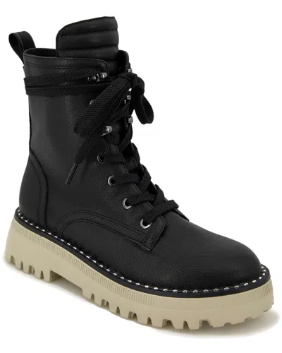 Kenneth Cole New York Radell Lace Up Leather Bootie In Black