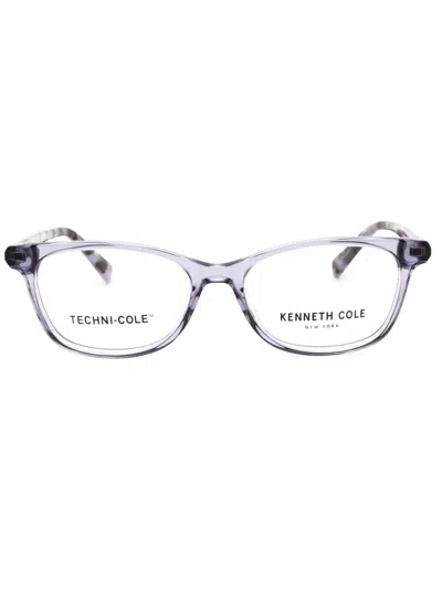 Kenneth Cole New York Rectangular Women's Eyeglasses - Stylish Acetate Frame In Blue