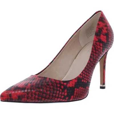 Kenneth Cole New York Riley 85 Womens Comfort Insole Pointed Toe Dress Heels In Red
