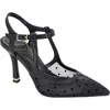 Kenneth Cole New York Romi Ankle Sling Fab Womens Polka Dot Mesh Slingback Heels In Multi
