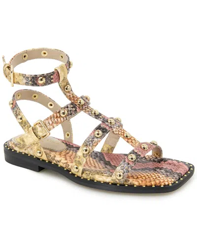 Kenneth Cole New York Ruby Snakeskin-embossed Leather-embossed Sandal In Multi