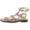 Kenneth Cole New York Ruby Womens Faux Leather Caged Slingback Sandals