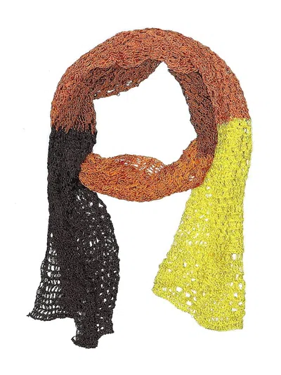 Pre-owned Kenneth Cole New York Scarf In Orange