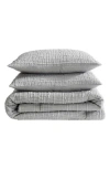 Kenneth Cole New York Serenity Waves Duvet Cover & Sham Set In Grey