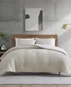 Kenneth Cole New York Serenity Wavy Lines Beige Comforter Set In Sand