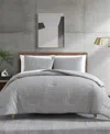 Kenneth Cole New York Serenity Wavy Lines Embossed 2-pc. Comforter Set, Twin In Pewter