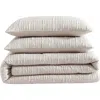 Kenneth Cole New York Serenity Wavy Lines Embossed Comforter Set In Light Beige