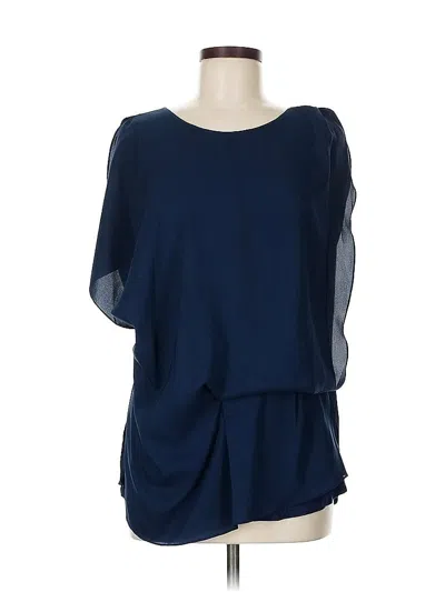 Pre-owned Kenneth Cole New York Short Sleeve Blouse In Blue