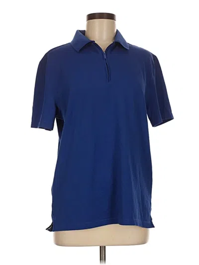 Pre-owned Kenneth Cole New York Short Sleeve Blouse In Blue
