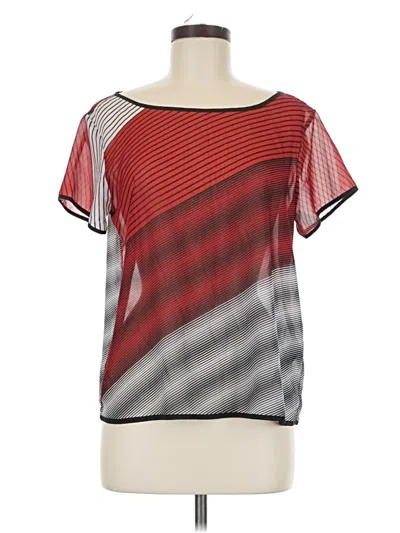 Pre-owned Kenneth Cole New York Short Sleeve Blouse In Red