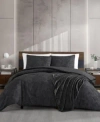 Kenneth Cole New York Silhouette Floral Comforter Sets In Black