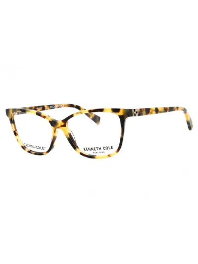 Kenneth Cole New York Sleek Rectangular Eyeglasses For Women - Kc0335 In Brown