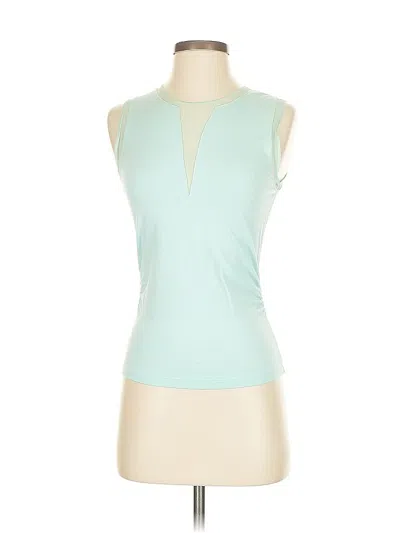 Pre-owned Kenneth Cole New York Sleeveless Top Green Keyhole Neckline Tops