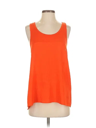 Pre-owned Kenneth Cole New York Sleeveless Top Orange Scoop Neck Tops