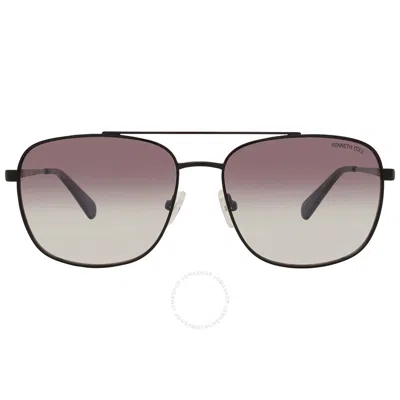 Kenneth Cole New York Smoke Gradient Square Men's Sunglasses Kc00035 01b 59 In Brown