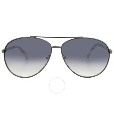Kenneth Cole New York Smoke Mirror Pilot Men's Sunglasses Kc00033 09c 63 In Blue