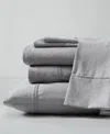 Kenneth Cole New York Solid Cationic Brushed Microfiber 4 Piece Sheet Set, King In Smoke