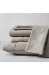 Kenneth Cole New York Solid Cationic Brushed Sheet Set In Brown