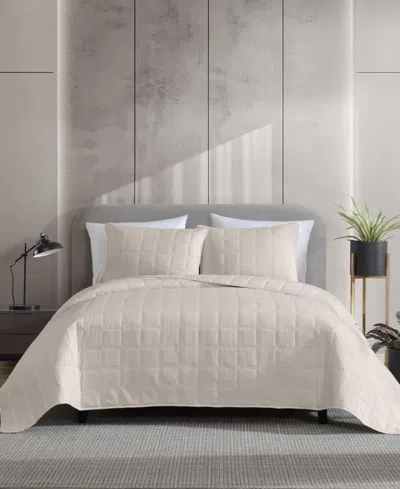Kenneth Cole New York Solid Stonewashed 3-pc. Quilt Set, King In Neutral