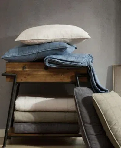 Kenneth Cole New York Solid Stonewashed Quilt Set In Gray