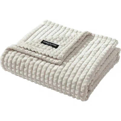 KENNETH COLE NEW YORK KENNETH COLE NEW YORK SOLID TEXTURED PLUSH THROW