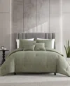 Kenneth Cole New York Solid Variegated Waffle 2-pc. Comforter Set, Twin In Green