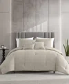 Kenneth Cole New York Solid Variegated Waffle 3-pc. Comforter Set, Full/queen In Neutral