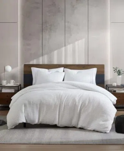 Kenneth Cole New York Solid Waffle Comforter Sets In Gray