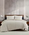 Kenneth Cole New York Stitched Gauze Jacquard 3-pc. Comforter Set, Full/queen In Neutral