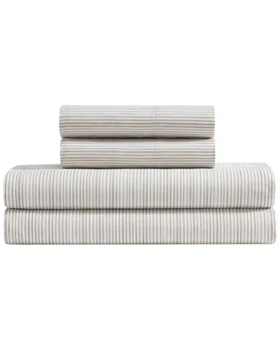 Kenneth Cole New York Textured Stripe Duvet Set In White