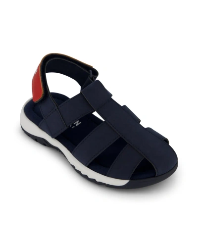 Kenneth Cole New York Toddler Boys Closed Toe Fisherman Sandals In Navy