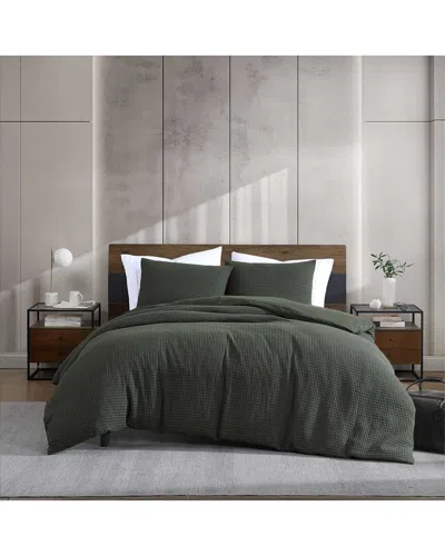 Kenneth Cole New York Trailhead Plaid Plush Reversible Throw Blanket In Green