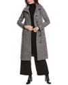 Kenneth Cole New York Tweed Wool-blend Walker Coat In Animal Print
