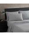 Kenneth Cole New York Twill Stripe Texture Lightweight Sheet Set In Black