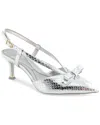 Kenneth Cole New York Umayra Snakeskin Pump In Silver