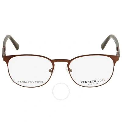 Kenneth Cole New York Unisex Brown Square Eyeglass Frames Kc026704952 In Demo Lens