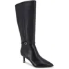 Kenneth Cole New York Utah Womens Zipper Leather Knee-high Boots In Black