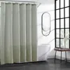 Kenneth Cole New York Waffle Textured Shower Curtain In Lt-pastel Green