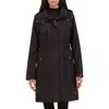 Kenneth Cole New York Water Resistant Hooded Jacket In Black