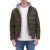 Kenneth Cole New York Water Resistant Puffer Jacket In Green