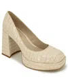 Kenneth Cole New York Bri Pump Womens Slip On Block Heel Pumps In Ecru