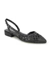 Kenneth Cole New York Women's Cayla Crochet Block Heel Slingback Pumps In Black